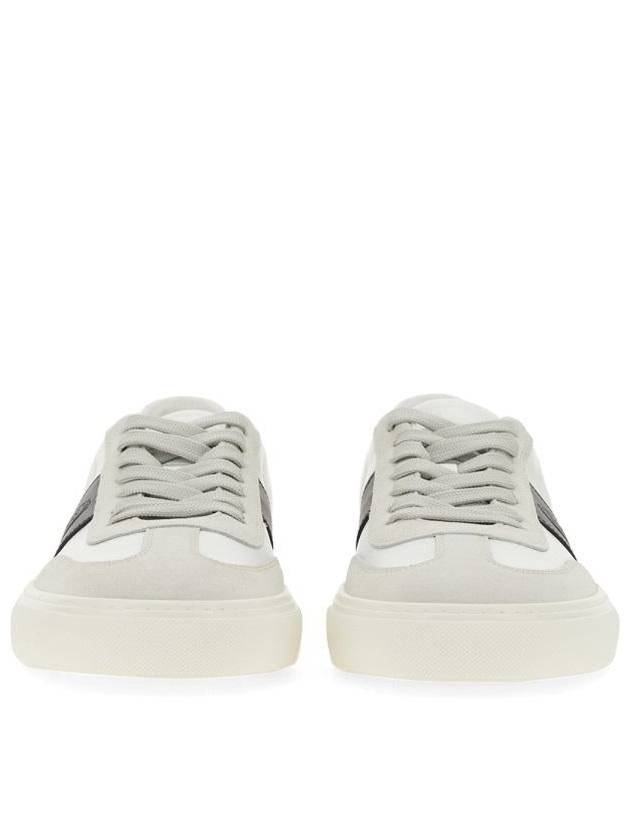 Leather Suede Low Top Sneakers White Black - TOD'S - BALAAN 11