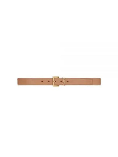 Monogram Logo Belt Beige - SAINT LAURENT - BALAAN 2