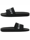 Logo Rubber Slide Slippers Black - GIVENCHY - BALAAN 3