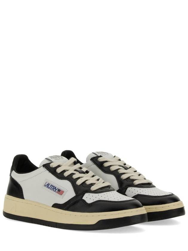 Medalist Leather Low Top Sneakers White Black - AUTRY - BALAAN 3