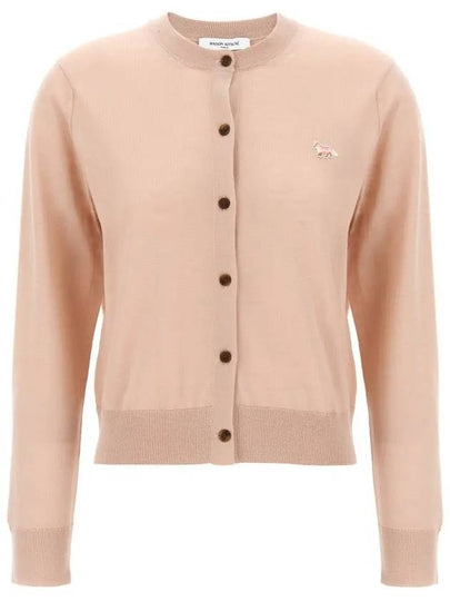 Baby Fox Patch Regular Cardigan Pink - MAISON KITSUNE - BALAAN 2