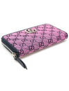 443123 Pink Blue Multi Color GG Canvas Diagonal Quilted Marmont Zipper Long Wallet - GUCCI - BALAAN 4