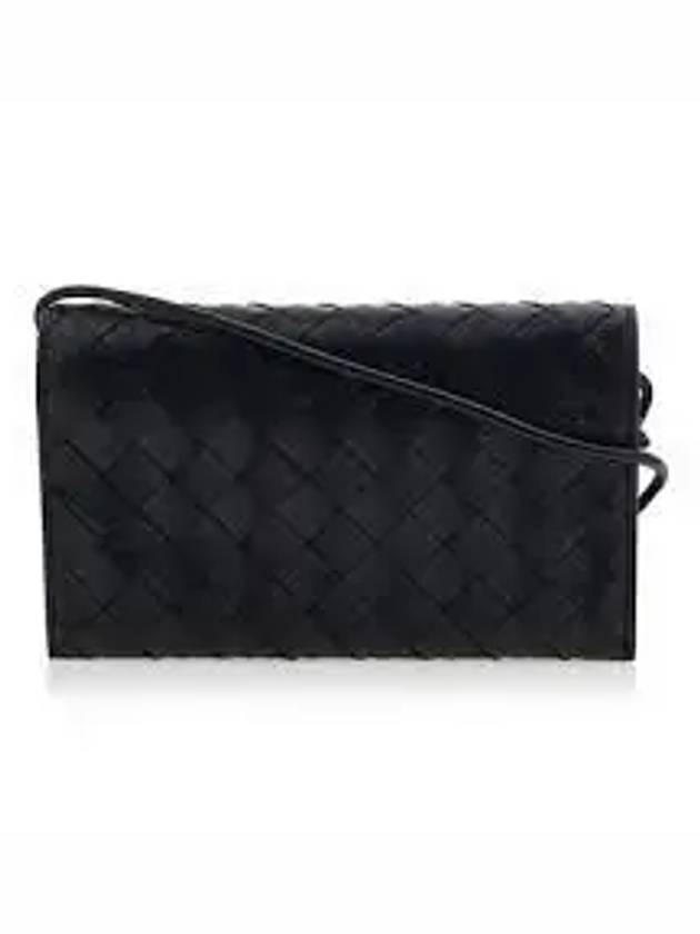 Intrecciato Leather Shoulder Bag Black - BOTTEGA VENETA - BALAAN 2