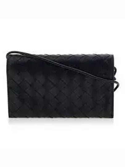 Intrecciato Leather Shoulder Bag Black - BOTTEGA VENETA - BALAAN 2