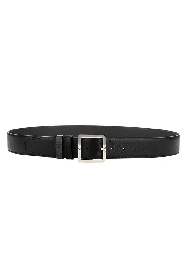 Men's Reversible Leather Belt Black - MONTBLANC - BALAAN 1