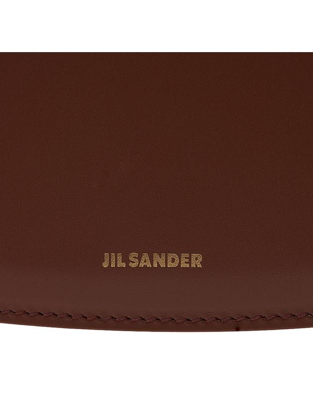 Halo Logo Print Calfskin Leather Tote Bag Brown - JIL SANDER - BALAAN 8