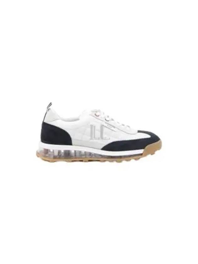 Tech Runner Quilted Low Top Sneakers White Navy - THOM BROWNE - BALAAN 2