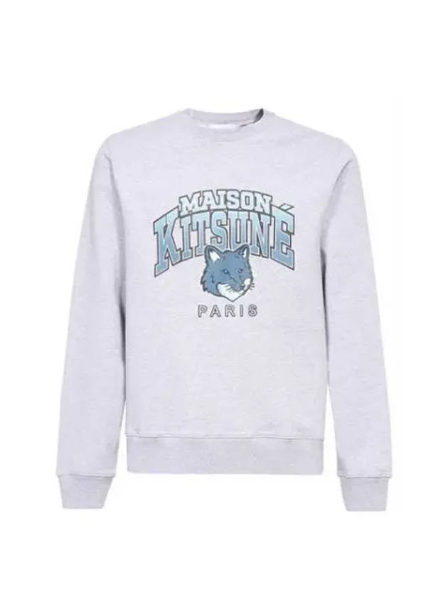 Campus Fox Regular Sweatshirt Light Grey Melange - MAISON KITSUNE - BALAAN 2