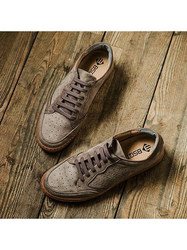 386 Brooklyn Suede Low Top Sneakers Chocolate Beige - BSQT - BALAAN 1