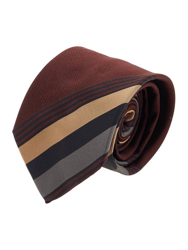 Classic Striped Silk Tie Burgundy - VIVIENNE WESTWOOD - BALAAN 10