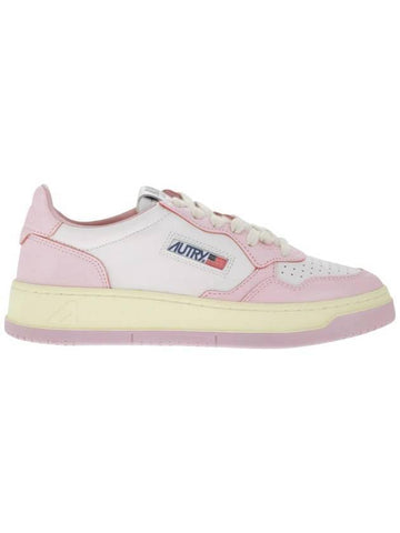 Women's Medalist Bi-Color Low Top Sneakers White Pink - AUTRY - BALAAN 1