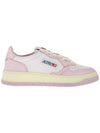 Women's Medalist Bi-Color Low-Top Sneakers White Pink - AUTRY - BALAAN 1