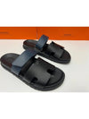 Chypre Slippers Men s Sandals Black Navy Apsong Leather H222857ZH - HERMES - BALAAN 6