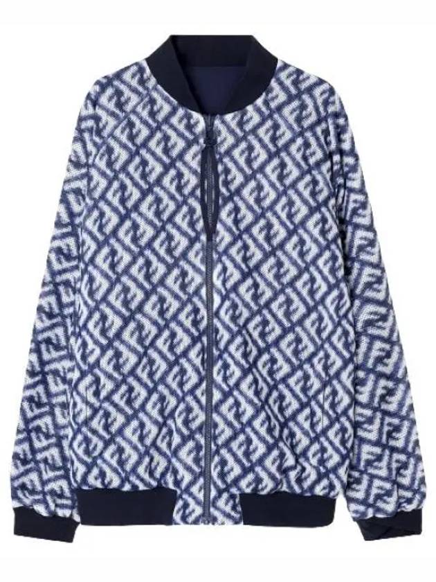 FF Motif Reversible Nylon Bomber Jacket Blue - FENDI - BALAAN 2