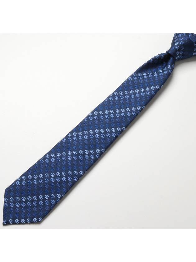 GG Logo Pattern Tie Blue - GUCCI - BALAAN 6