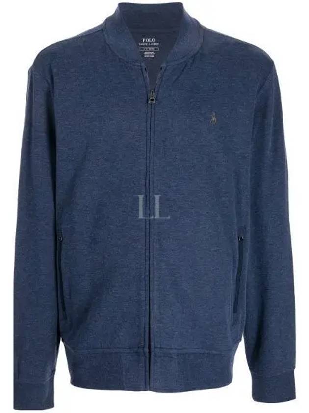 Men's Embroidered Pony Logo Zip-up Jacket Blue - POLO RALPH LAUREN - BALAAN 2