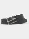 Saffiano Polished Buckle Belt Black - PRADA - BALAAN 4