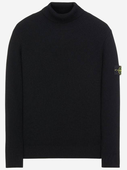 Wappen Patch Wool Turtleneck Black - STONE ISLAND - BALAAN 2