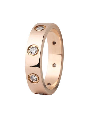 B40508 Pink gold 8P diamond mini love ring size 47 33833 - CARTIER - BALAAN 1