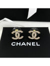 Women's CC Logo Pearl Crystal Stud Earrings Gold - CHANEL - BALAAN 2