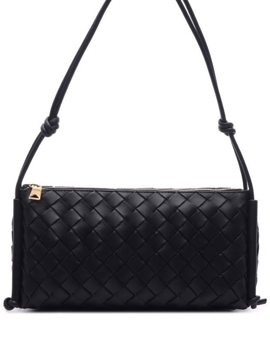 Intrecciato Nappa Leather Shoulder Bag Black - BOTTEGA VENETA - BALAAN 2