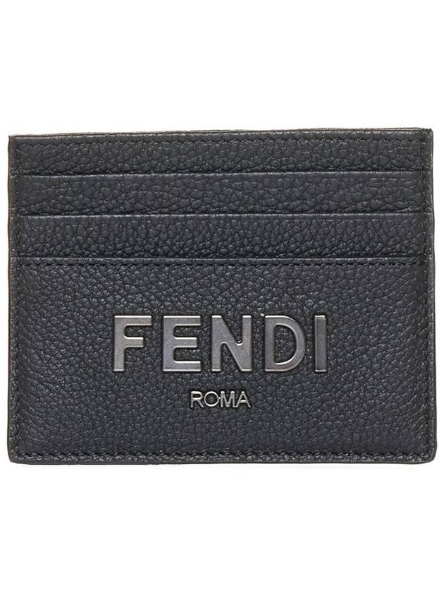 Signature Leather Card Wallet Black - FENDI - BALAAN 2