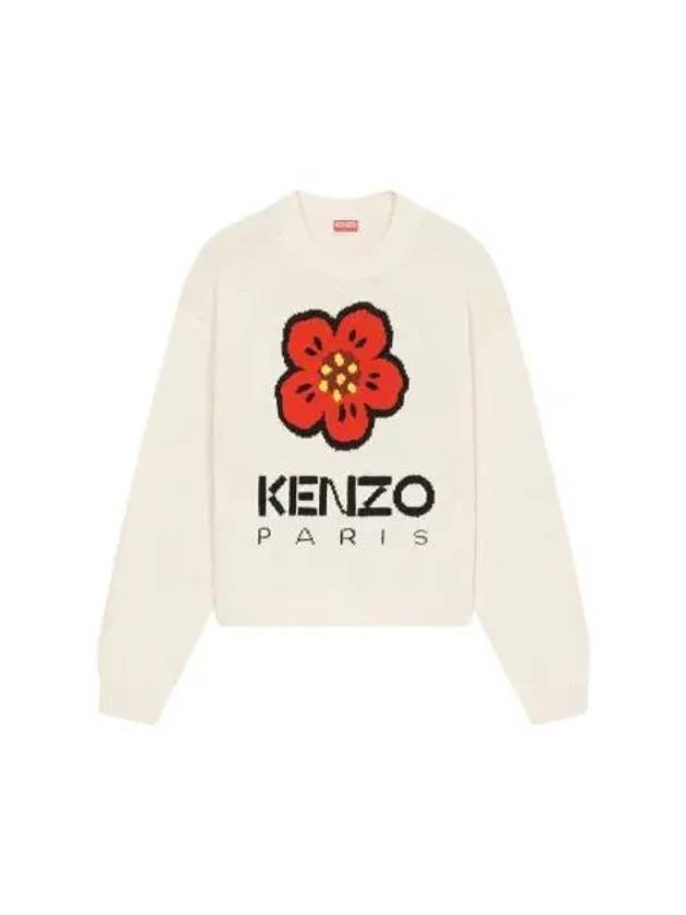 Boke Flower Cotton Sweatshirt Off White - KENZO - BALAAN 2