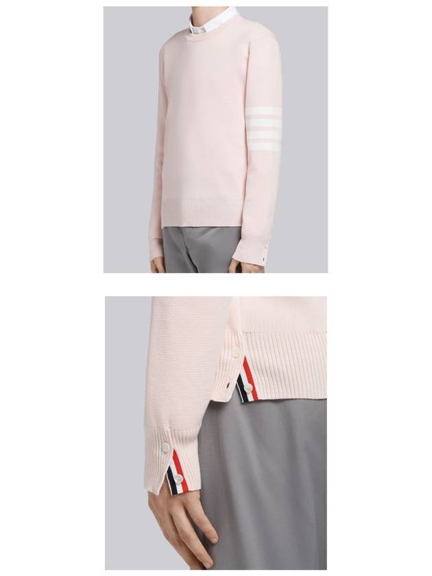 4 Bar Armband Milano Stitch Knit Top Light Pink - THOM BROWNE - BALAAN 7