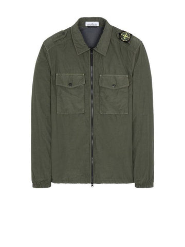 Naslan Light Overshirt Zip-up Jacket Khaki - STONE ISLAND - BALAAN 1