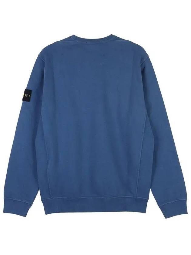 Wappen Patch Crew Neck Cotton Sweatshirt Blue - STONE ISLAND - BALAAN 3