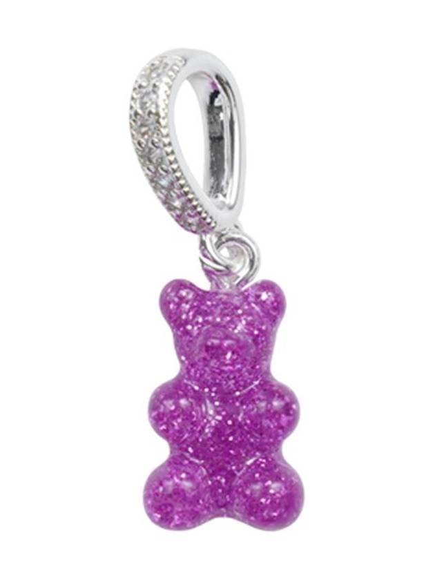 Nostalgia Bear Pendant Magenta Silver - CRYSTAL HAZE - BALAAN 1