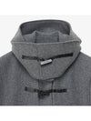 Overfit Hooded Duffel Half Coat Grey - NOIRER - BALAAN 7