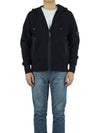 Diagonal Raised Fleece Hooded Jacket Black - CP COMPANY - BALAAN 3