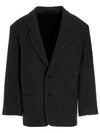 Single-Breasted Wool Blazer Jacket Grey - LEMAIRE - BALAAN 1