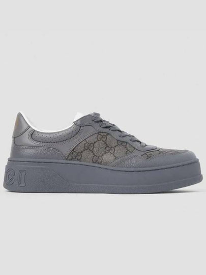 Lace-Up GG Print Canvas Low-Top Sneakers Grey - GUCCI - BALAAN 2