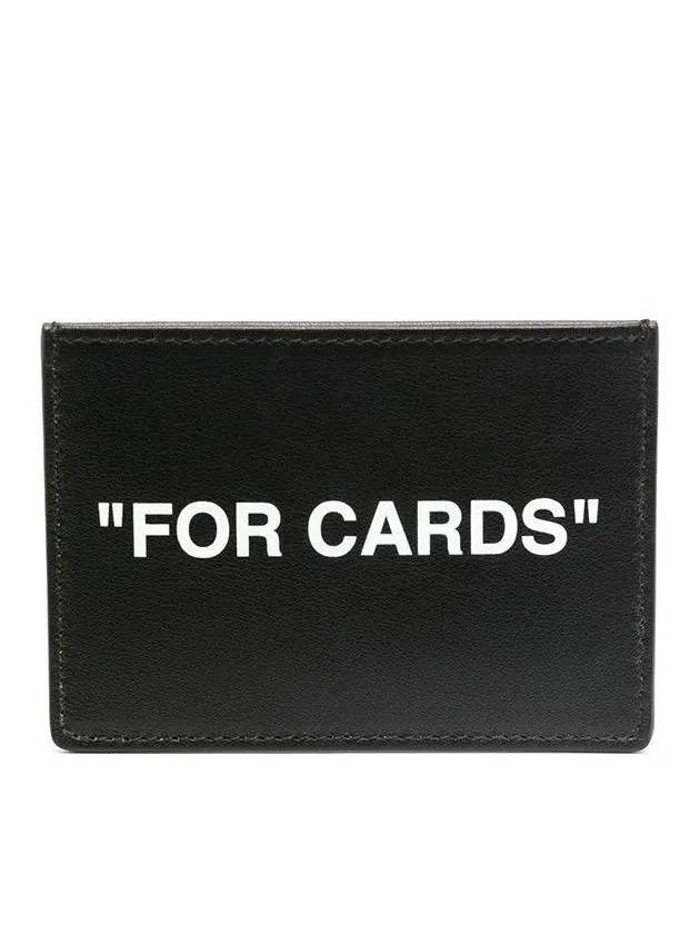 slogan print card wallet black - OFF WHITE - BALAAN 4