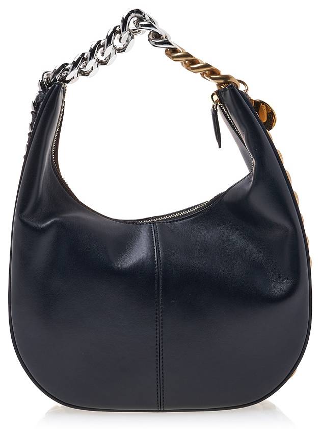 Women's Framy Small Zipper Shoulder Bag Black - STELLA MCCARTNEY - BALAAN 4