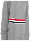 Milano Stitch Sprite Armband Cotton V-neck Cardigan Light Grey - THOM BROWNE - BALAAN 11