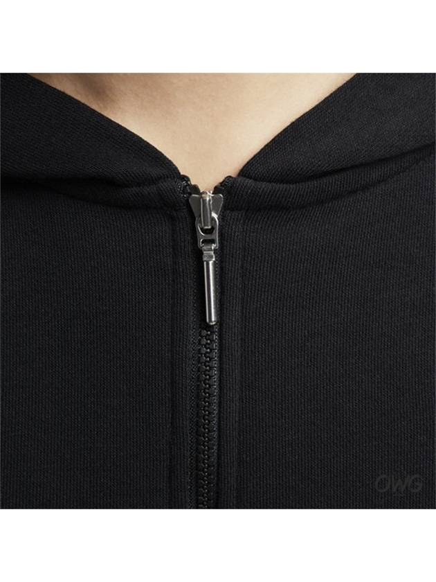 Chill Terry Loose Full Zip French Hoodie Black - NIKE - BALAAN 6