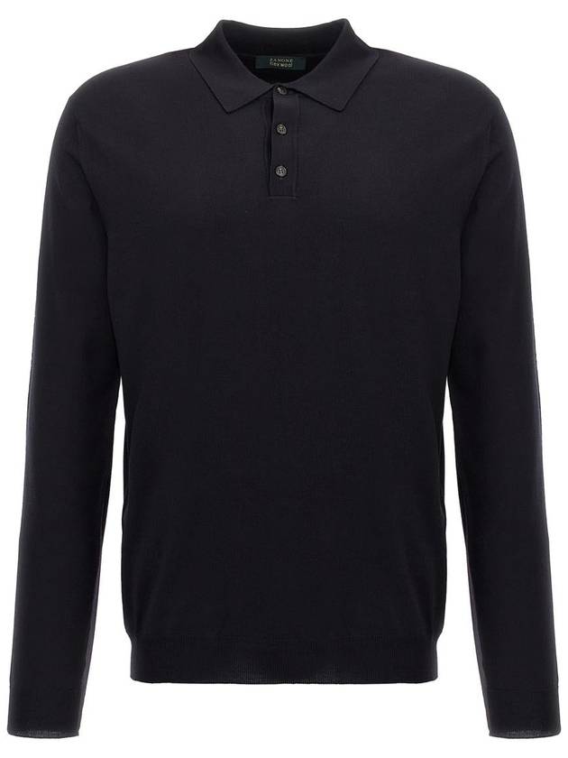 Zanone Wool Polo Shirt - ZANONE - BALAAN 1