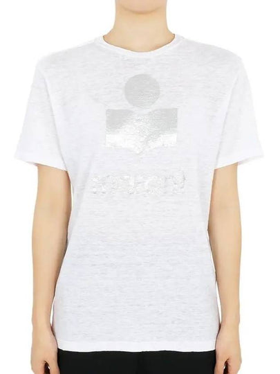 Zwell Logo Print Short Sleeve T-Shirt White - ISABEL MARANT - BALAAN 2