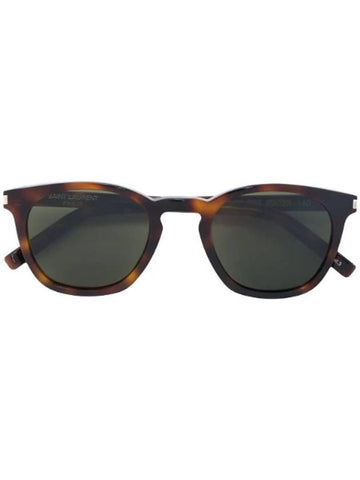 Eyewear Tortoiseshell Round Sunglasses Brown - SAINT LAURENT - BALAAN 1