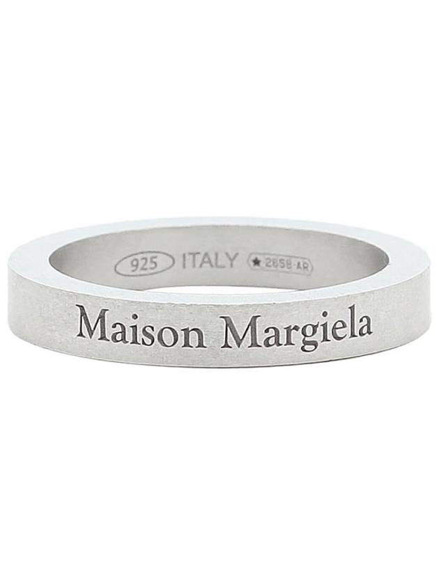 Engraving Logo Palladium Ring Silver - MAISON MARGIELA - BALAAN 2