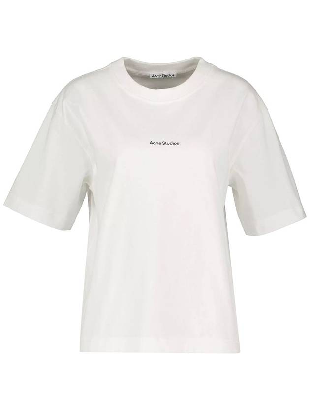 Logo Crew Neck Short Sleeve T-Shirt White - ACNE STUDIOS - BALAAN 2