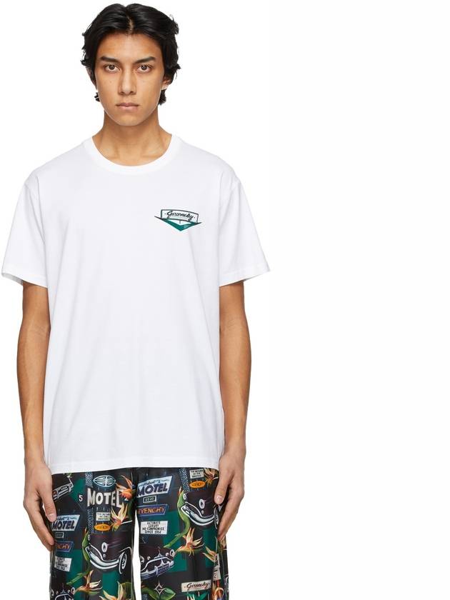 Logo Motel Short Sleeve T-Shirt White - GIVENCHY - BALAAN 9