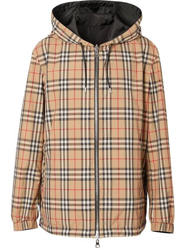 Reversible Vintage Check Hooded Jacket Archive Beige - BURBERRY - BALAAN 1