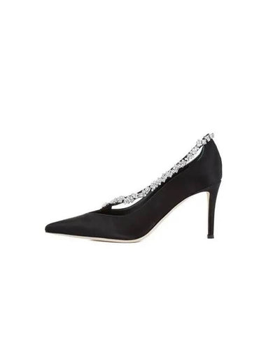 WOMEN BRAQUEL SATIN PUMPS BLACK - GIUSEPPE ZANOTTI - BALAAN 1