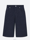 Dior Oblique Bermuda Shorts Blue Cotton Denim - DIOR - BALAAN 1