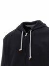 Tech Cotton Zip-Up Hoodie Black - BRUNELLO CUCINELLI - BALAAN 3