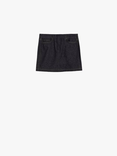 Giubba Denim Cotton A-Line Skirt Black - MAX MARA - BALAAN 2